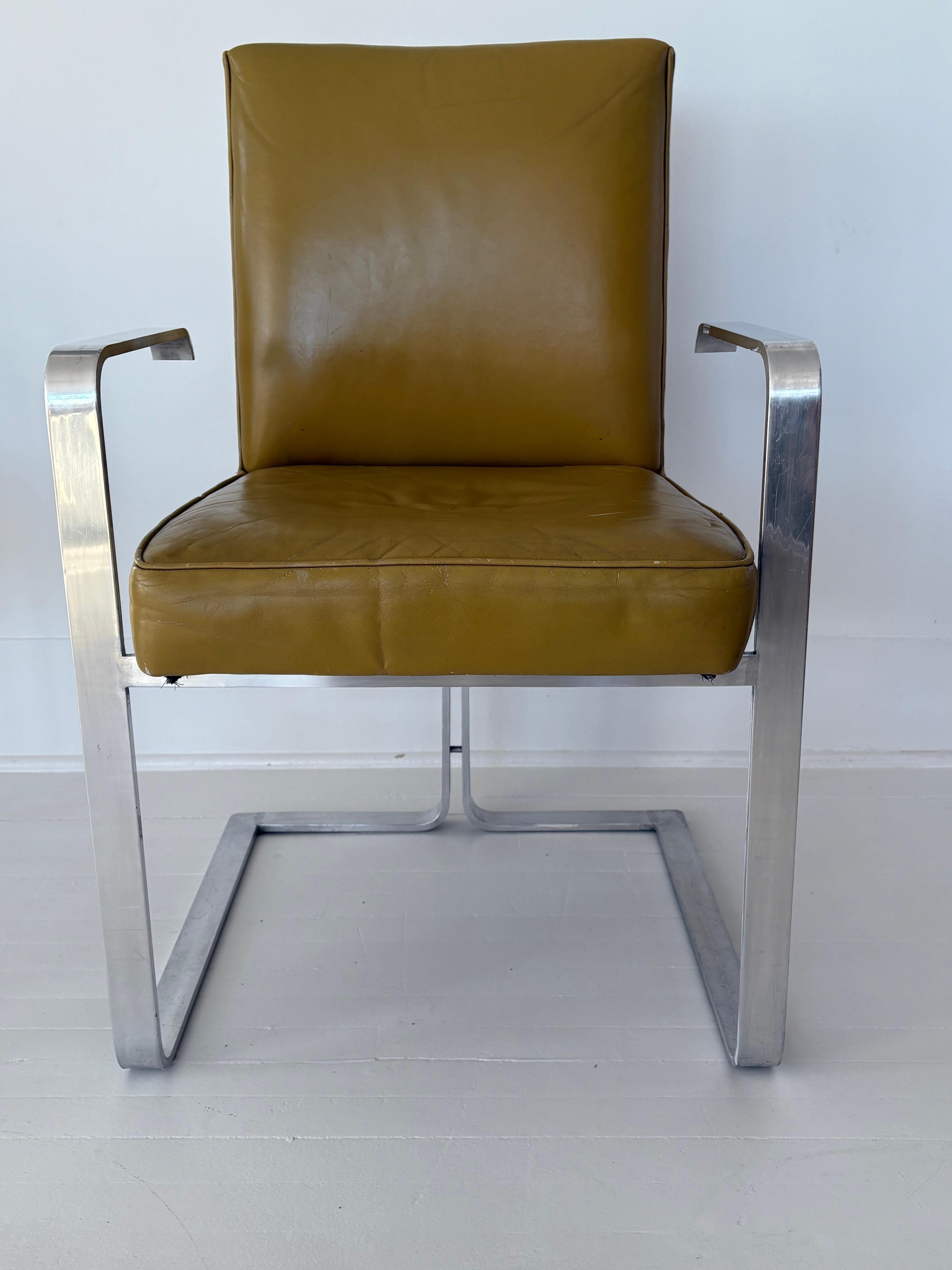 Pair of Rare Vladimir Kagan 1960s Arm Dining Chairs In Fair Condition For Sale In New York, NY