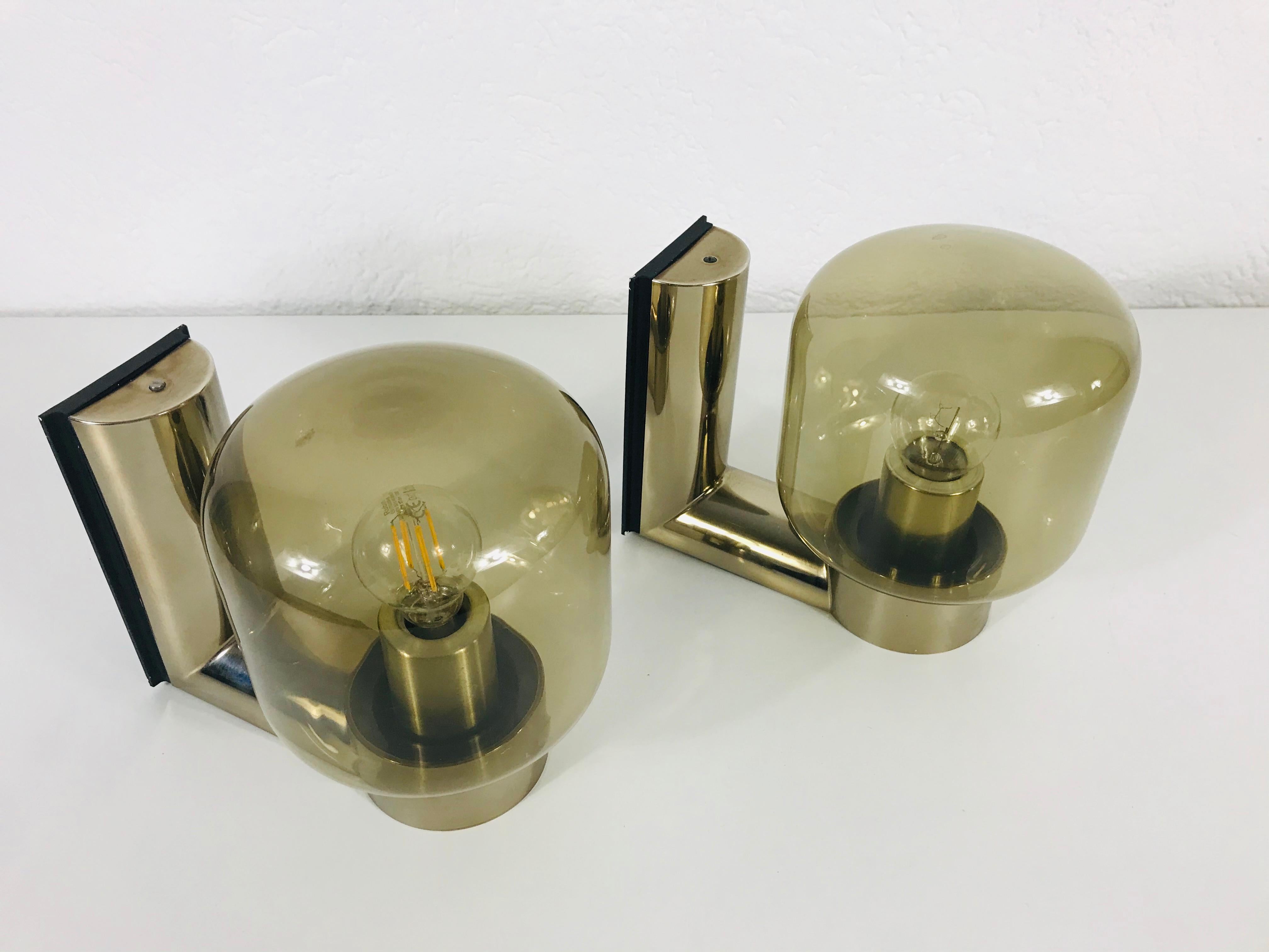 Late 20th Century Pair of Rare Wall Lights by Motoko Ishii for Staff Leuchten, 1970 For Sale
