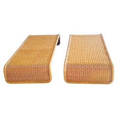 Used Pair of Rare Wicker Daybed attributed to Tito Agnoli