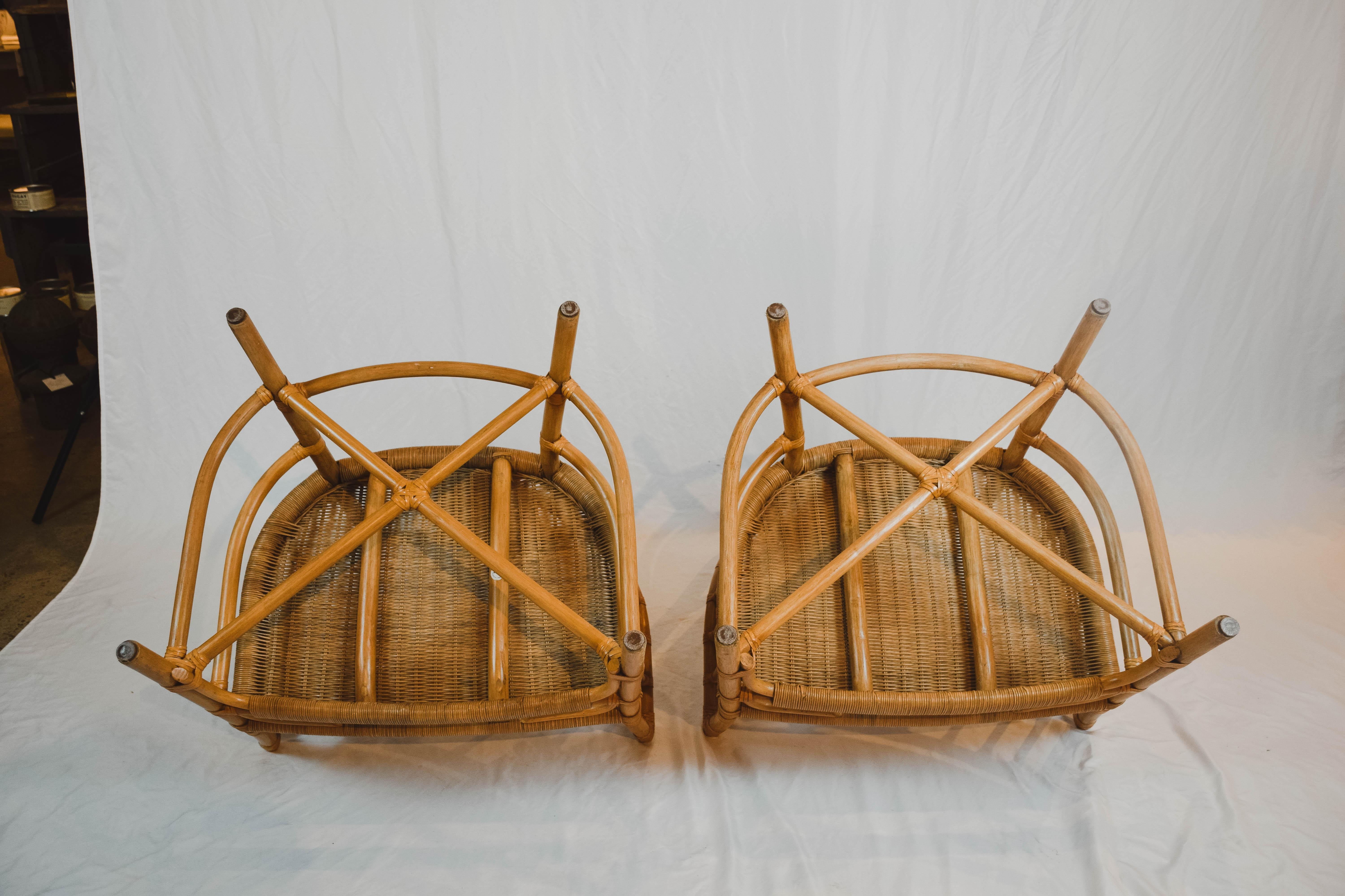 Pair of Rattan and Bentwood Armchairs 5