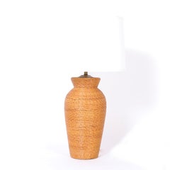 Pair of Rattan and Reed Table Lamps
