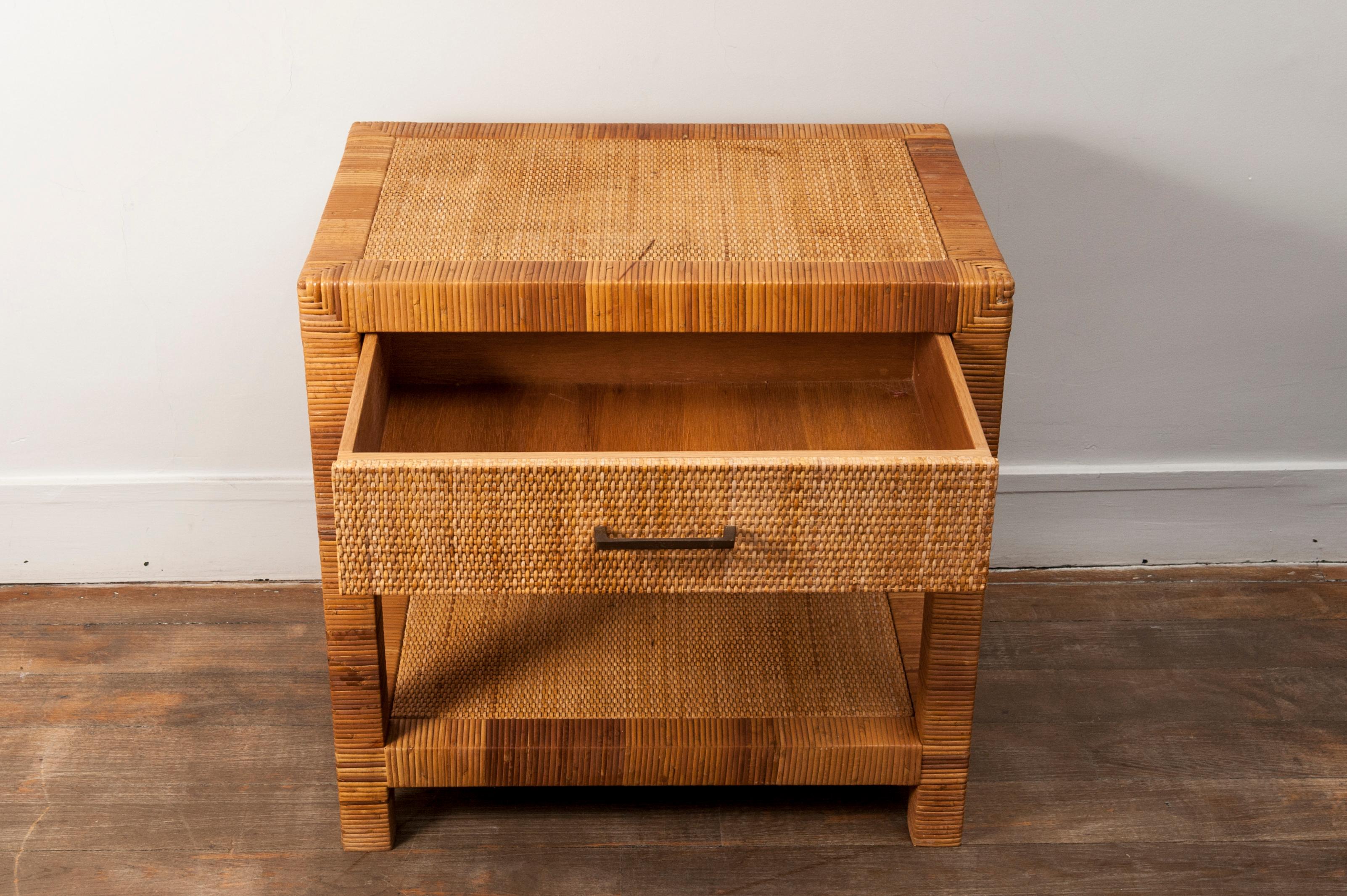 wicker nightstands