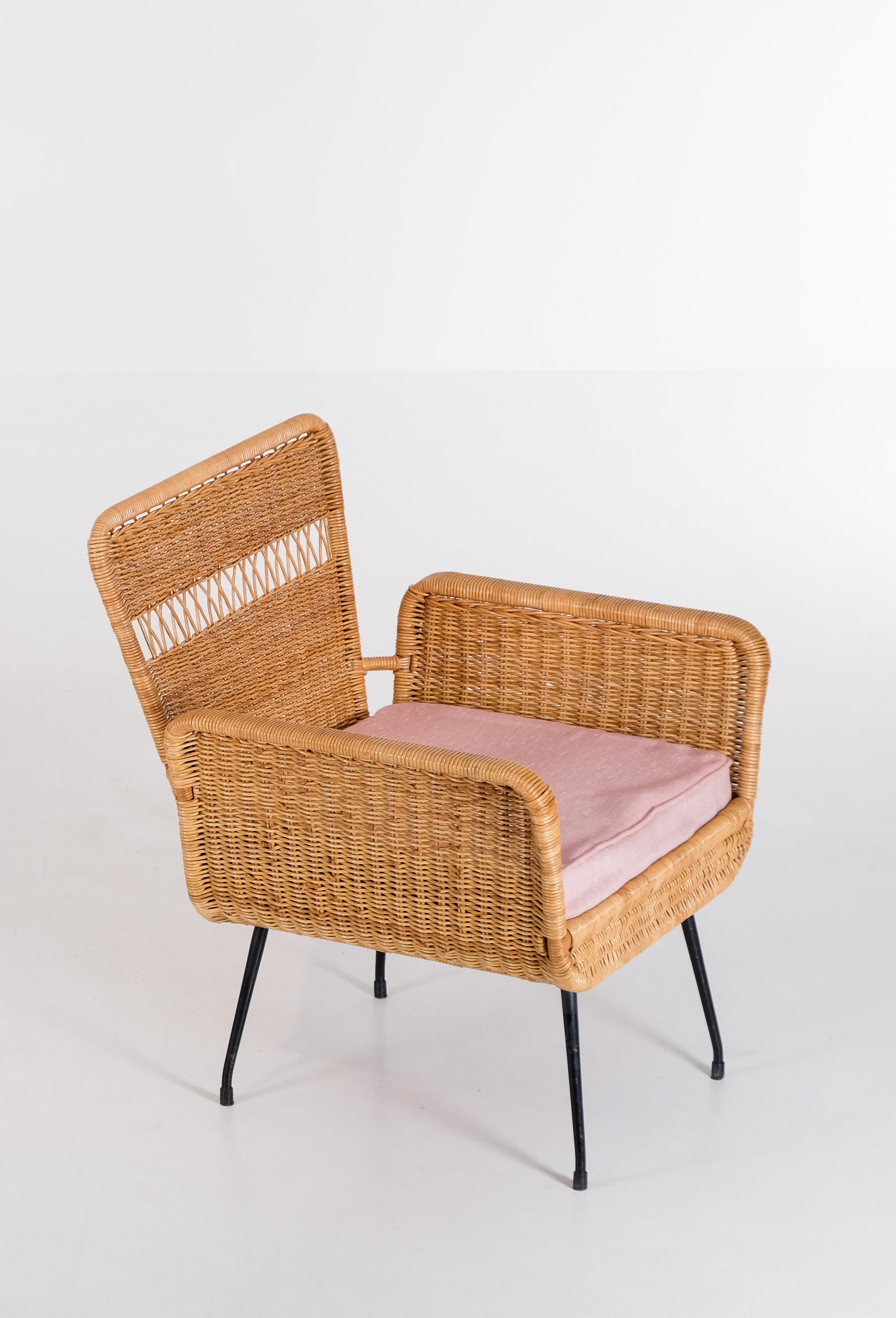 Paire de fauteuils en rotin, Brésil, années 1960 Bon état - En vente à Stockholm, SE
