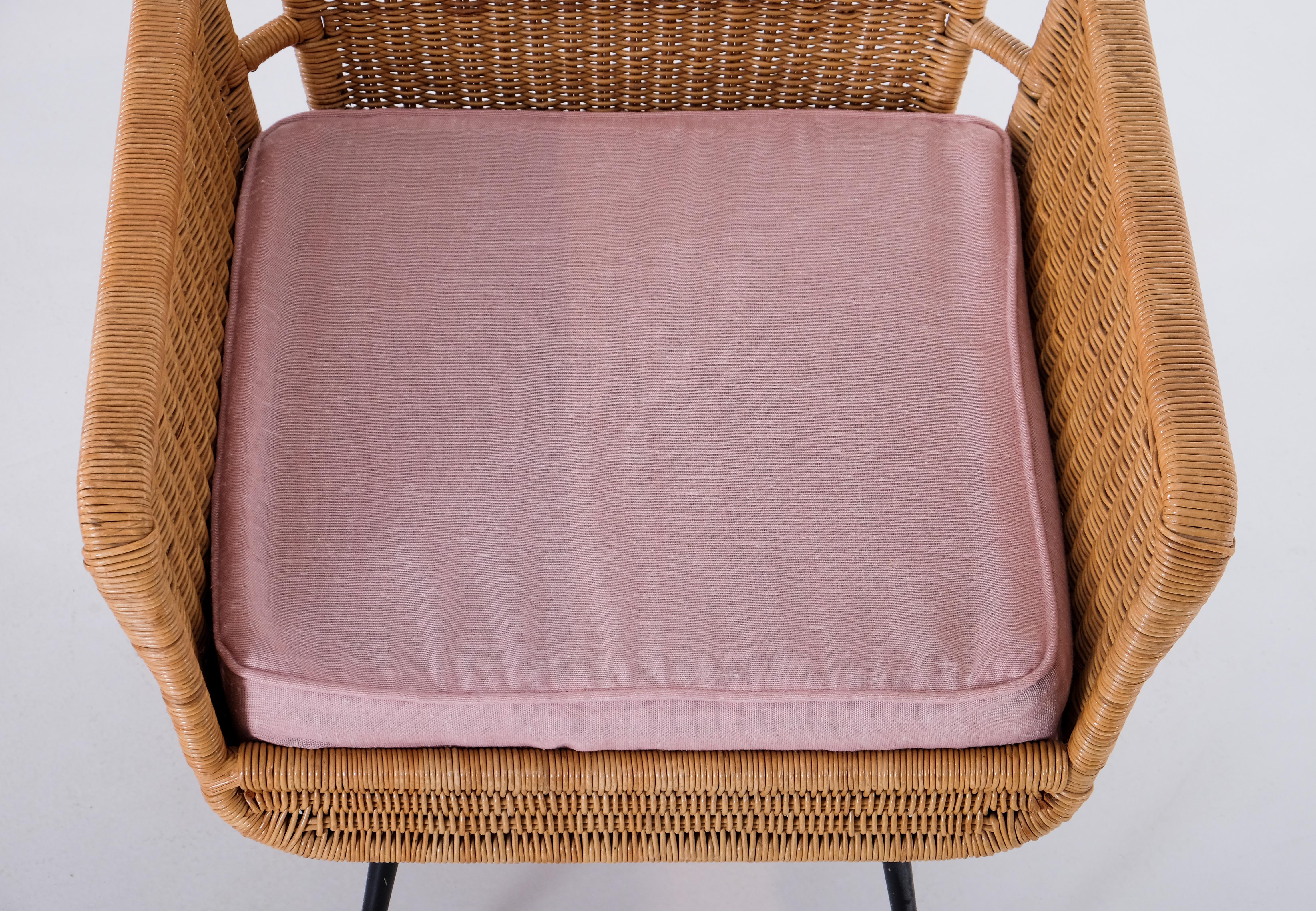 Paire de fauteuils en rotin, Brésil, années 1960 en vente 1