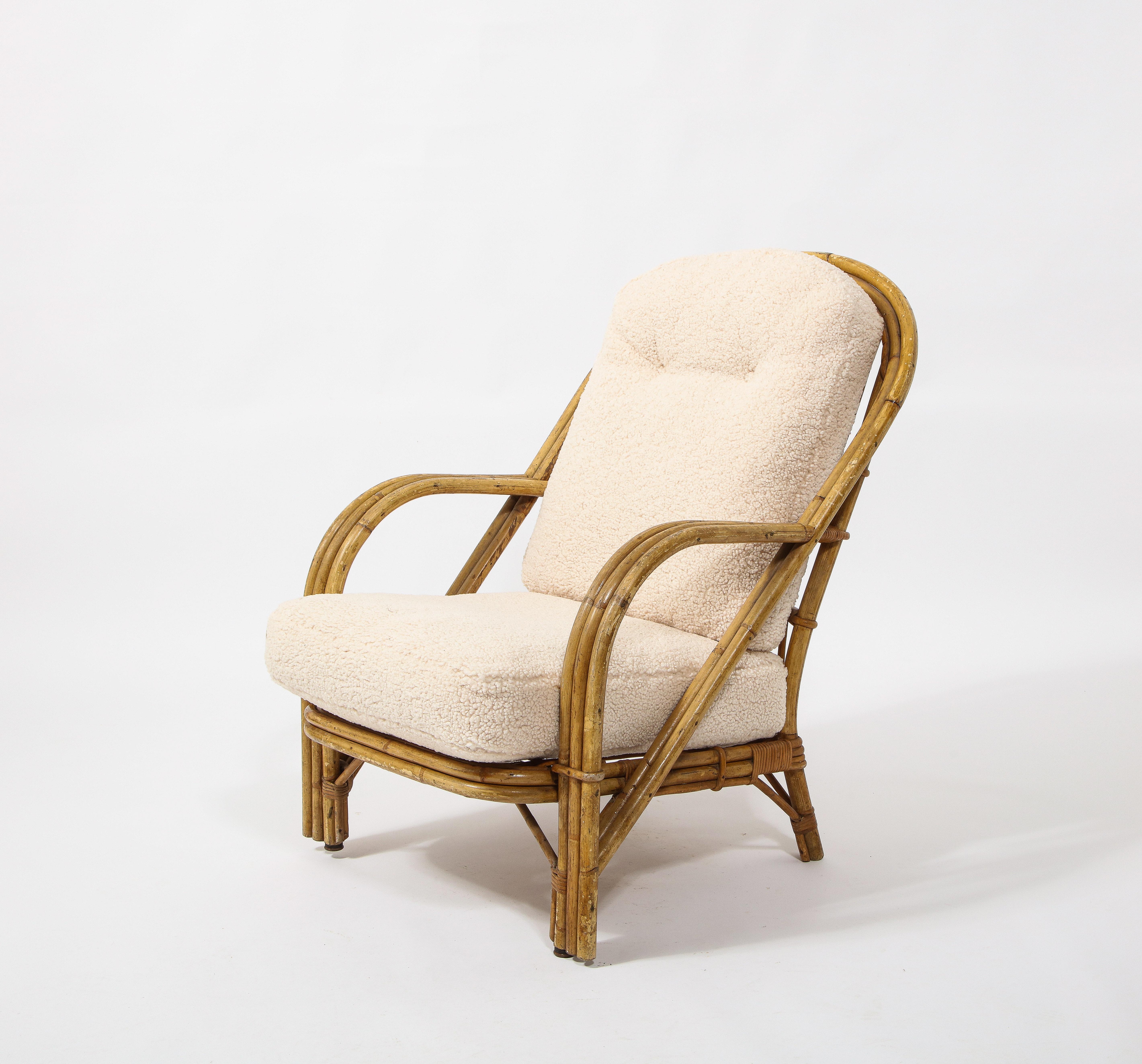 Pair of Rattan Armchairs by Audoux Minnet, France, 1960's 1