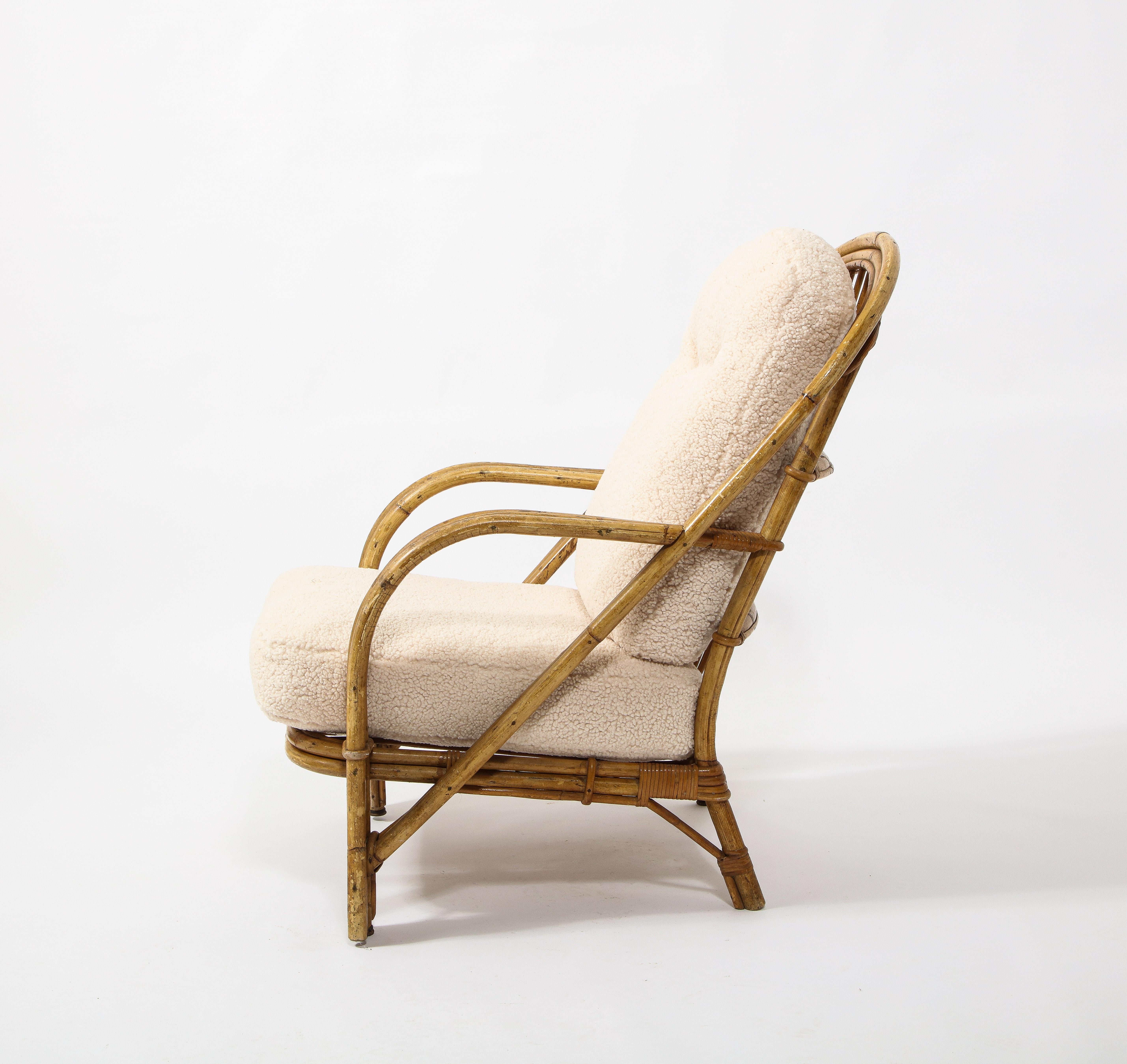 Pair of Rattan Armchairs by Audoux Minnet, France, 1960's 2