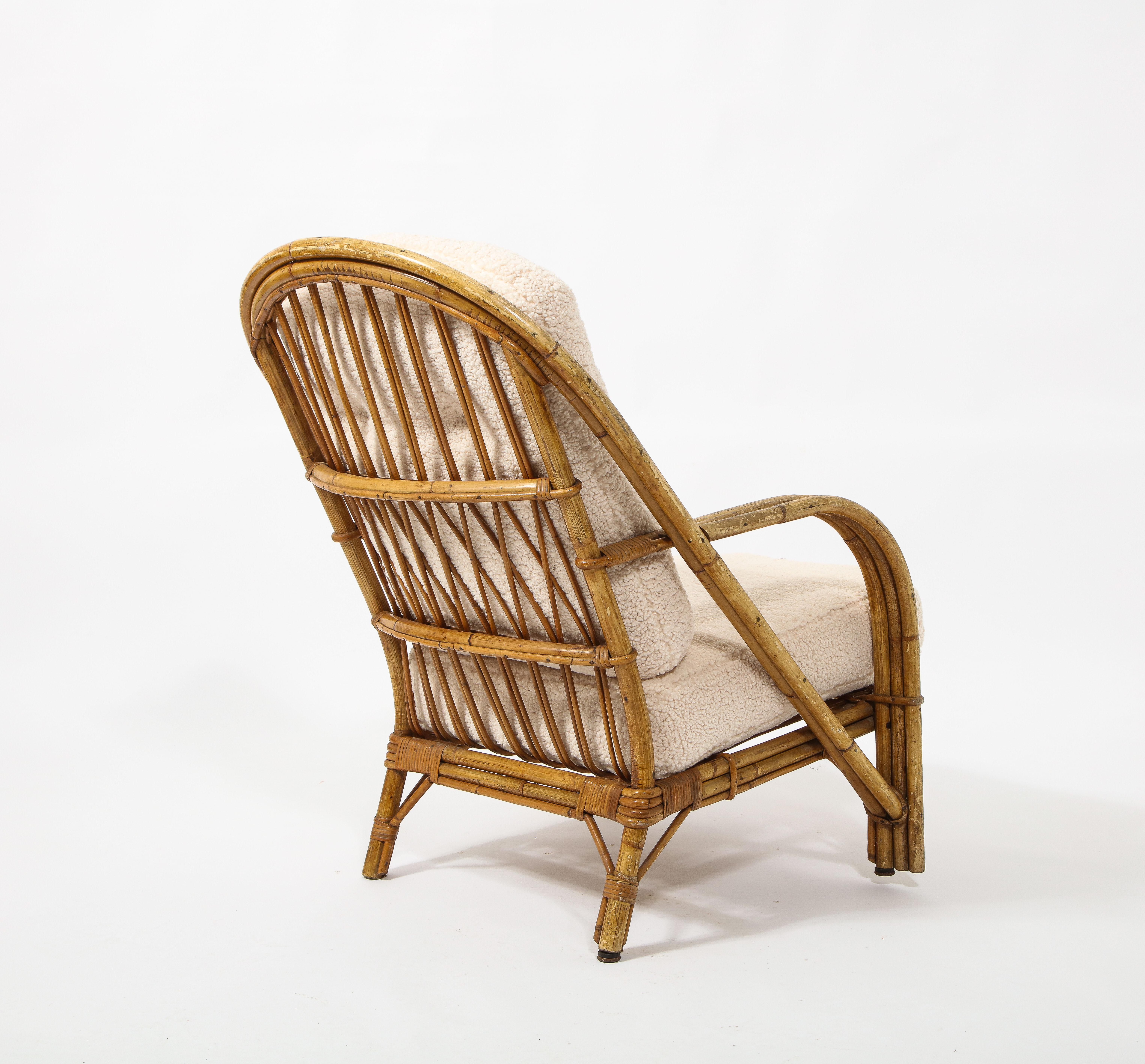 Pair of Rattan Armchairs by Audoux Minnet, France, 1960's 6