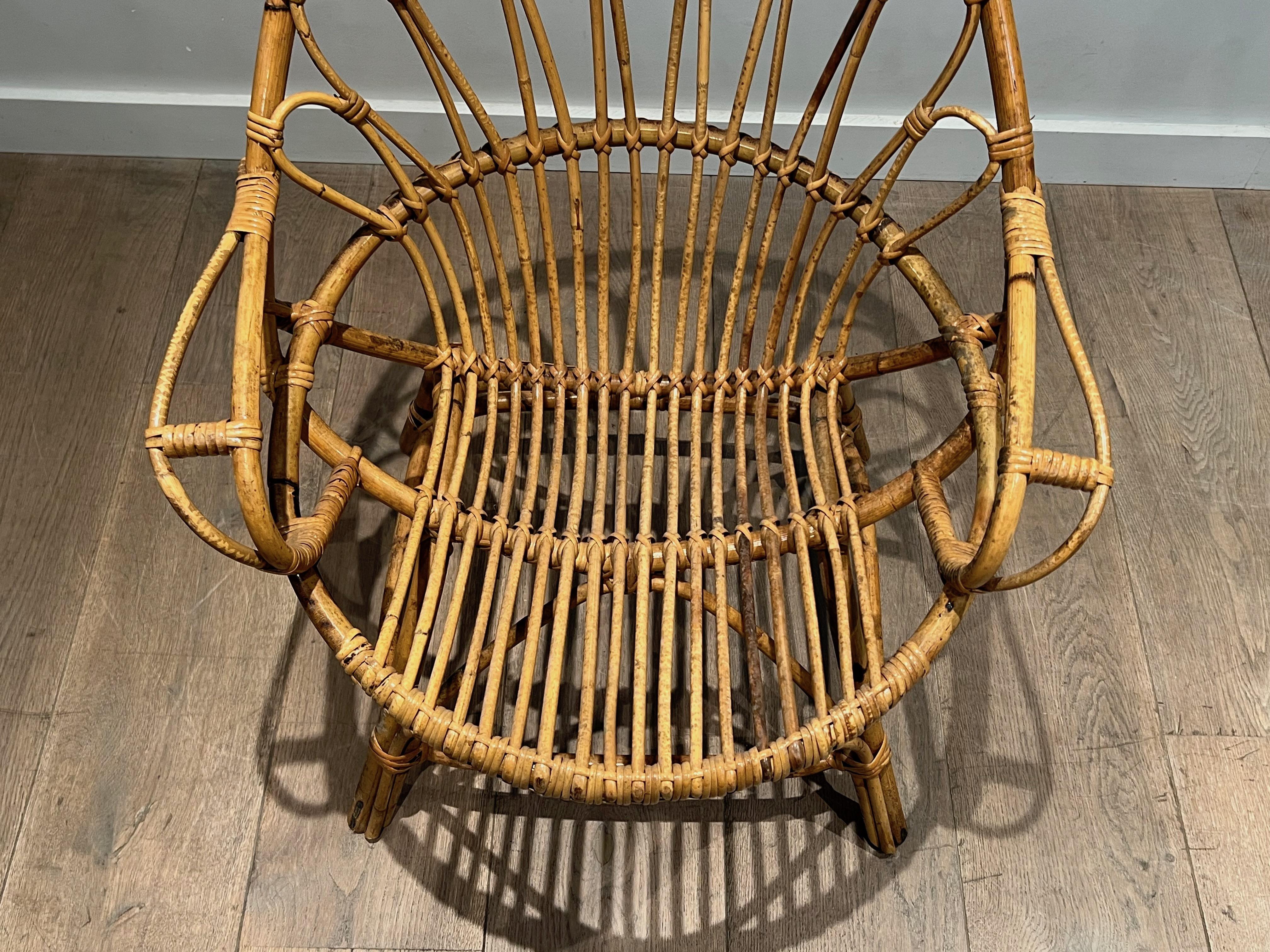Pair of Rattan Armchairs For Sale 12
