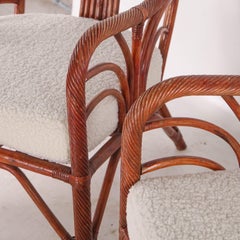 Pair of rattan armchairs