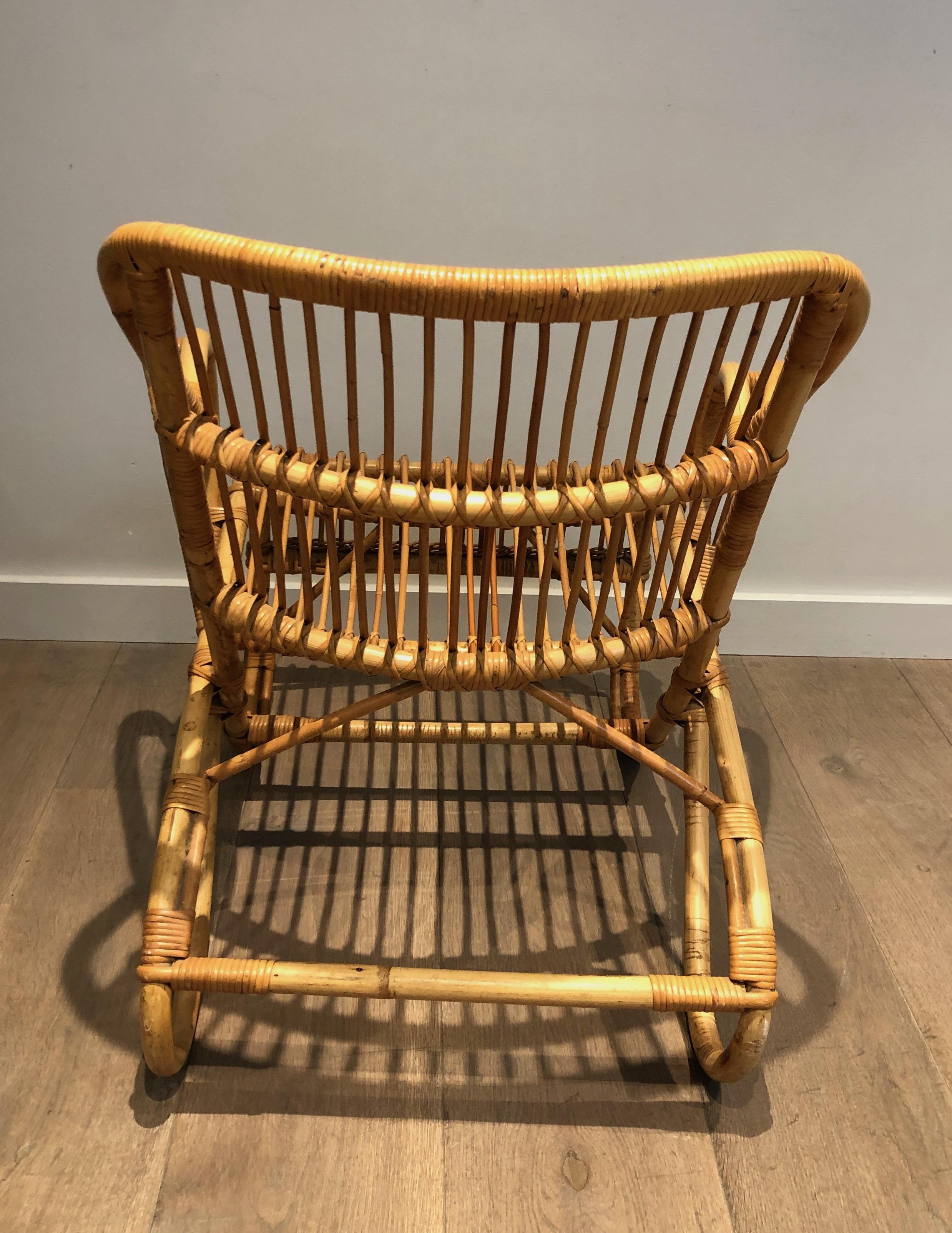 Pair of Rattan Armchairs For Sale 2