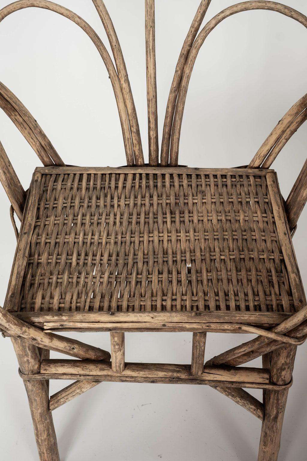 Legno Coppia di poltrone in rattan in vendita