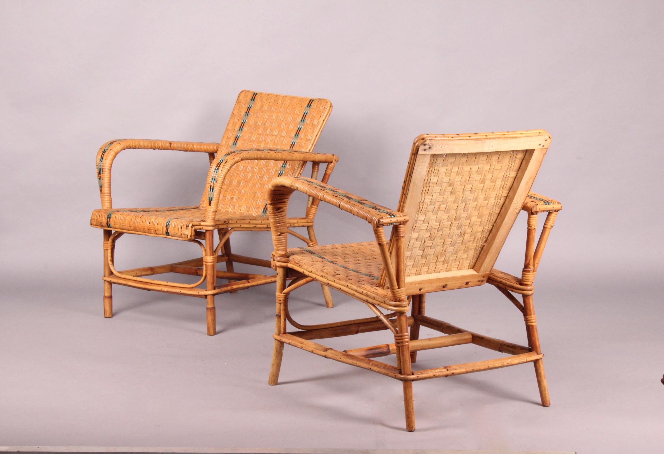 Pair of Rattan Armchairs 4
