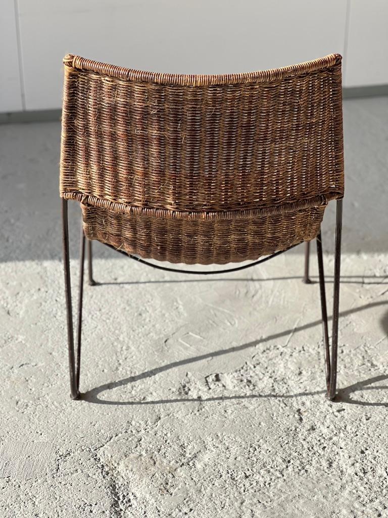 Pair of rattan armchairs Frederic Weinberg USA 1950 3