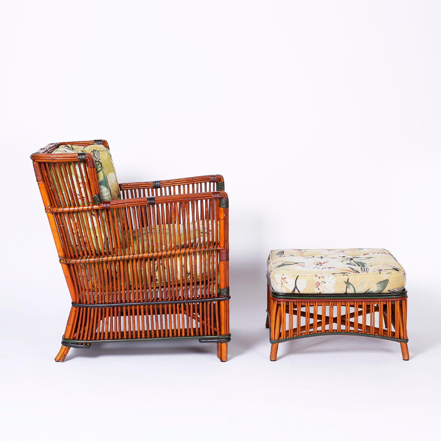 armchairs and ottomans
