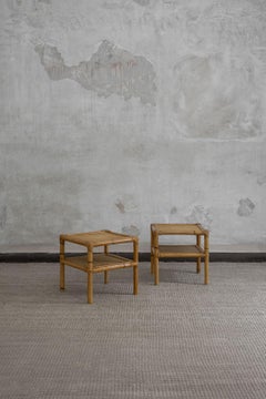 Pair of Rattan Bedside Tables By Dal Vera – 1970s