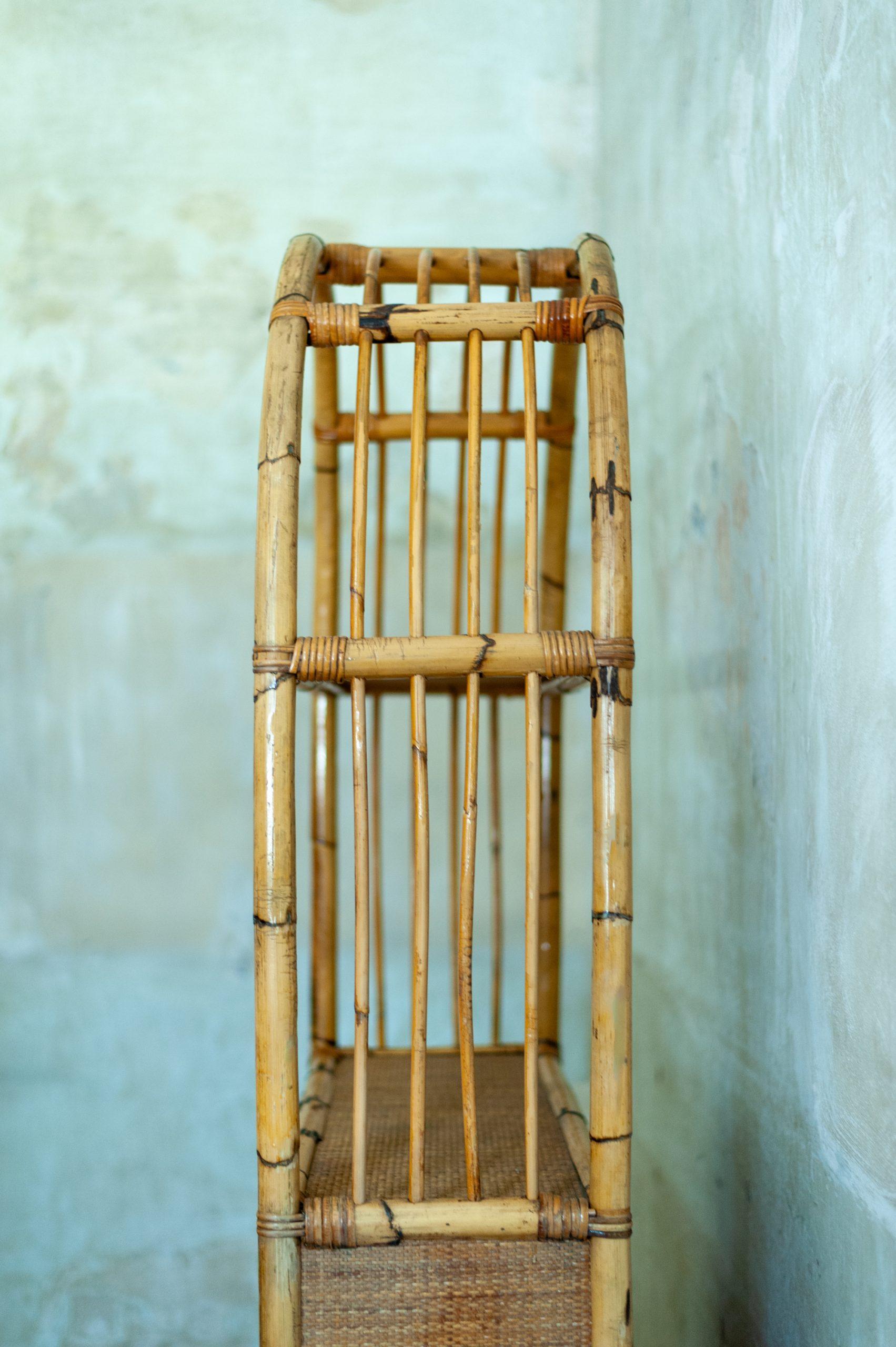 Pair of Rattan Bookshelf – 1980s For Sale 8