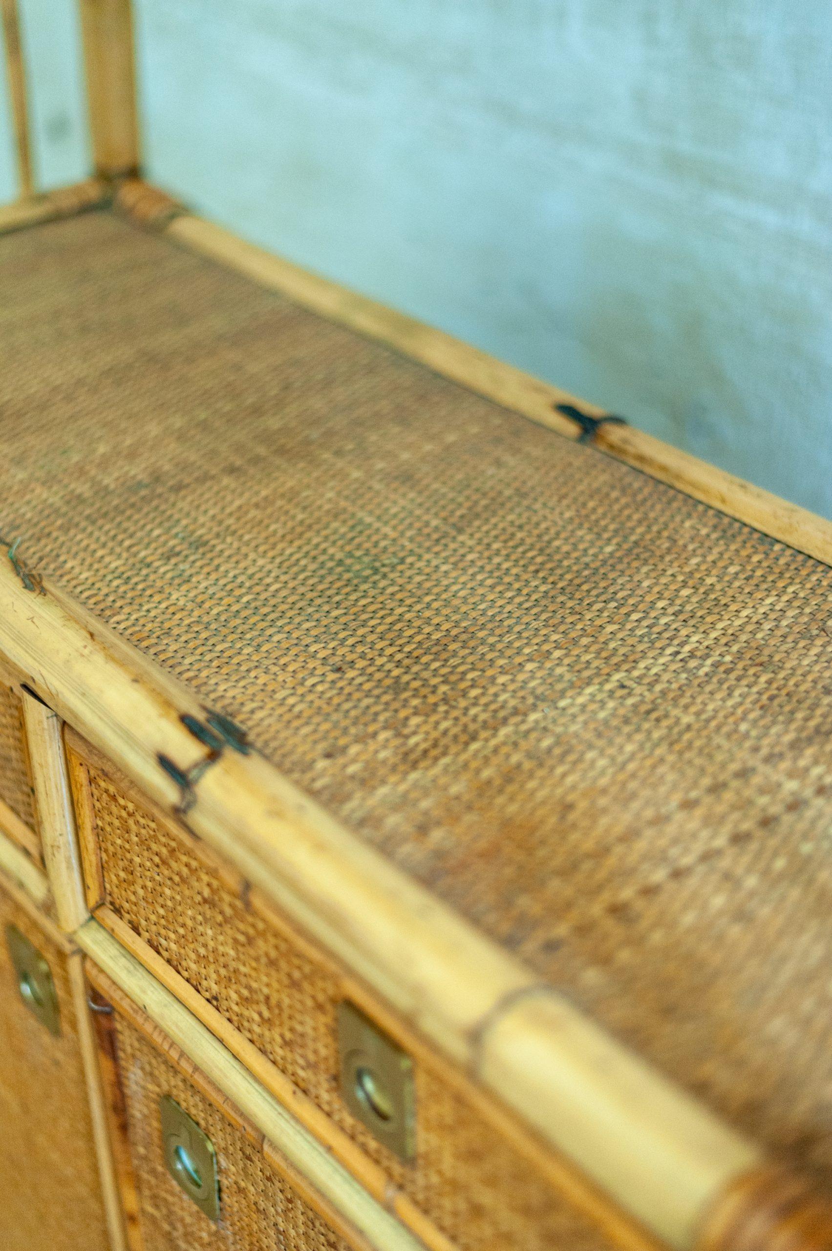 Pair of Rattan Bookshelf – 1980s For Sale 9