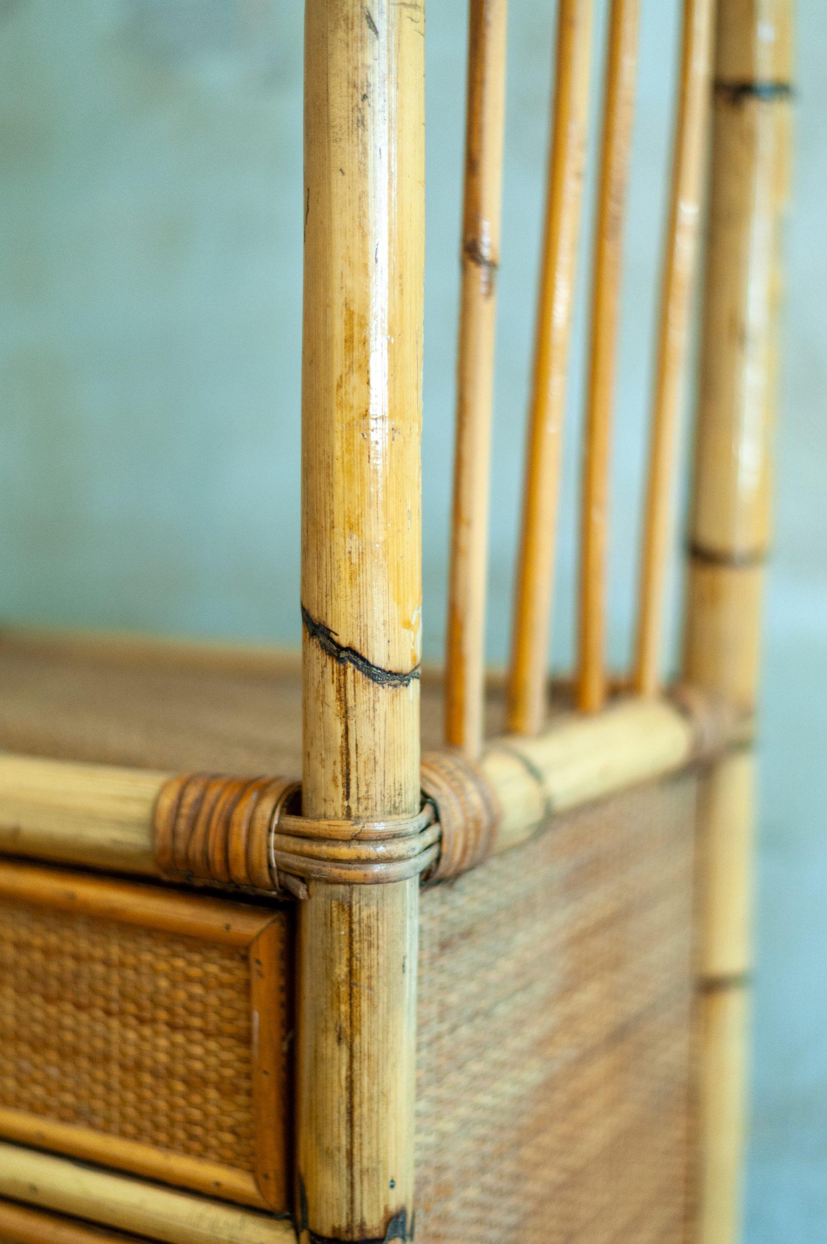 Pair of Rattan Bookshelf – 1980s For Sale 2