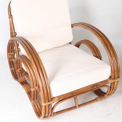Paire de fauteuils " bretzel " en rotin