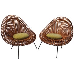 Pair of Rattan Chairs by Janine Abraham and Dirk Jan Rol