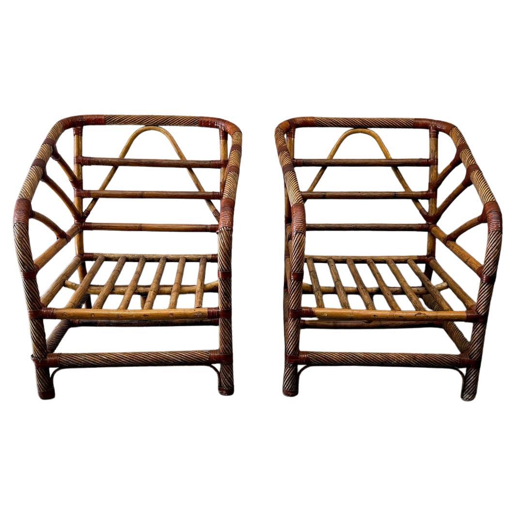Pair of Rattan Chairs