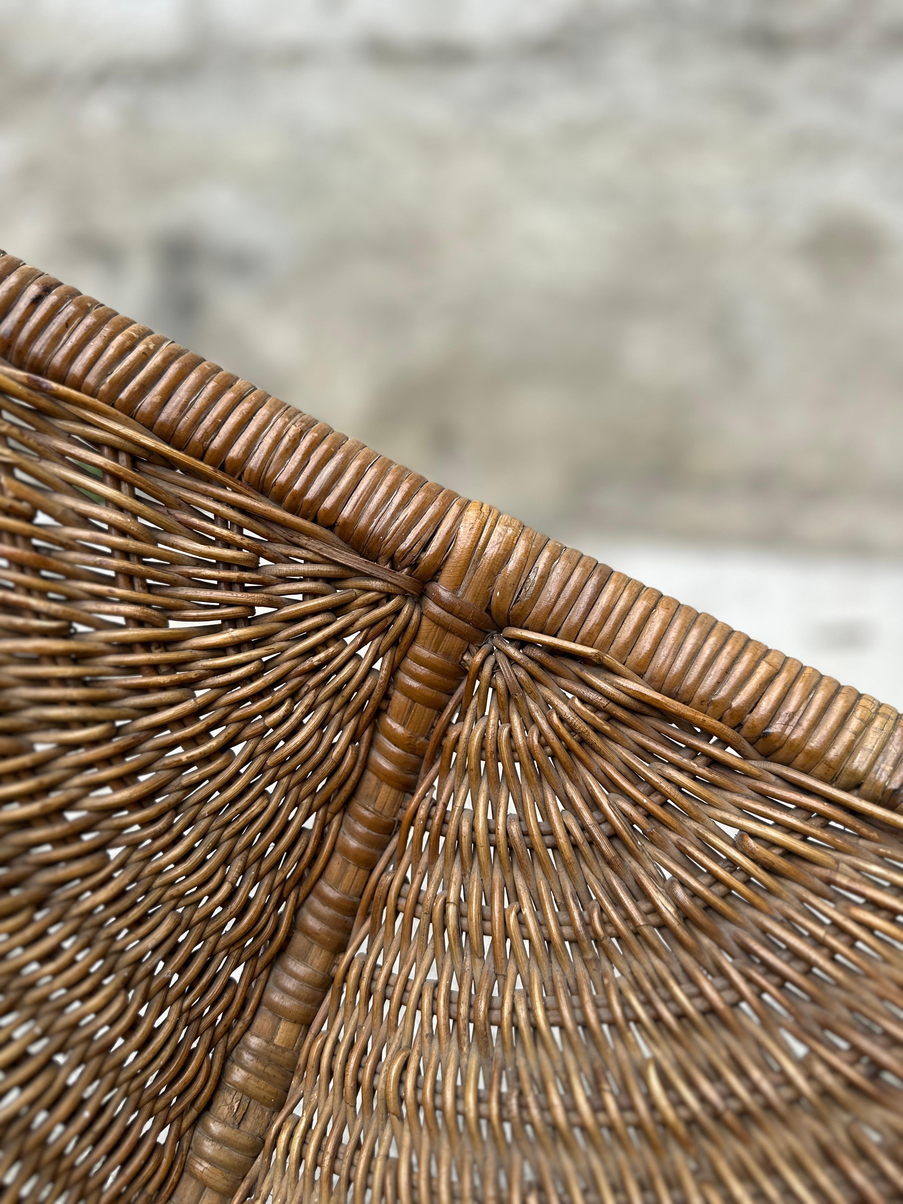Pair of rattan chairs from the 60's For Sale 3