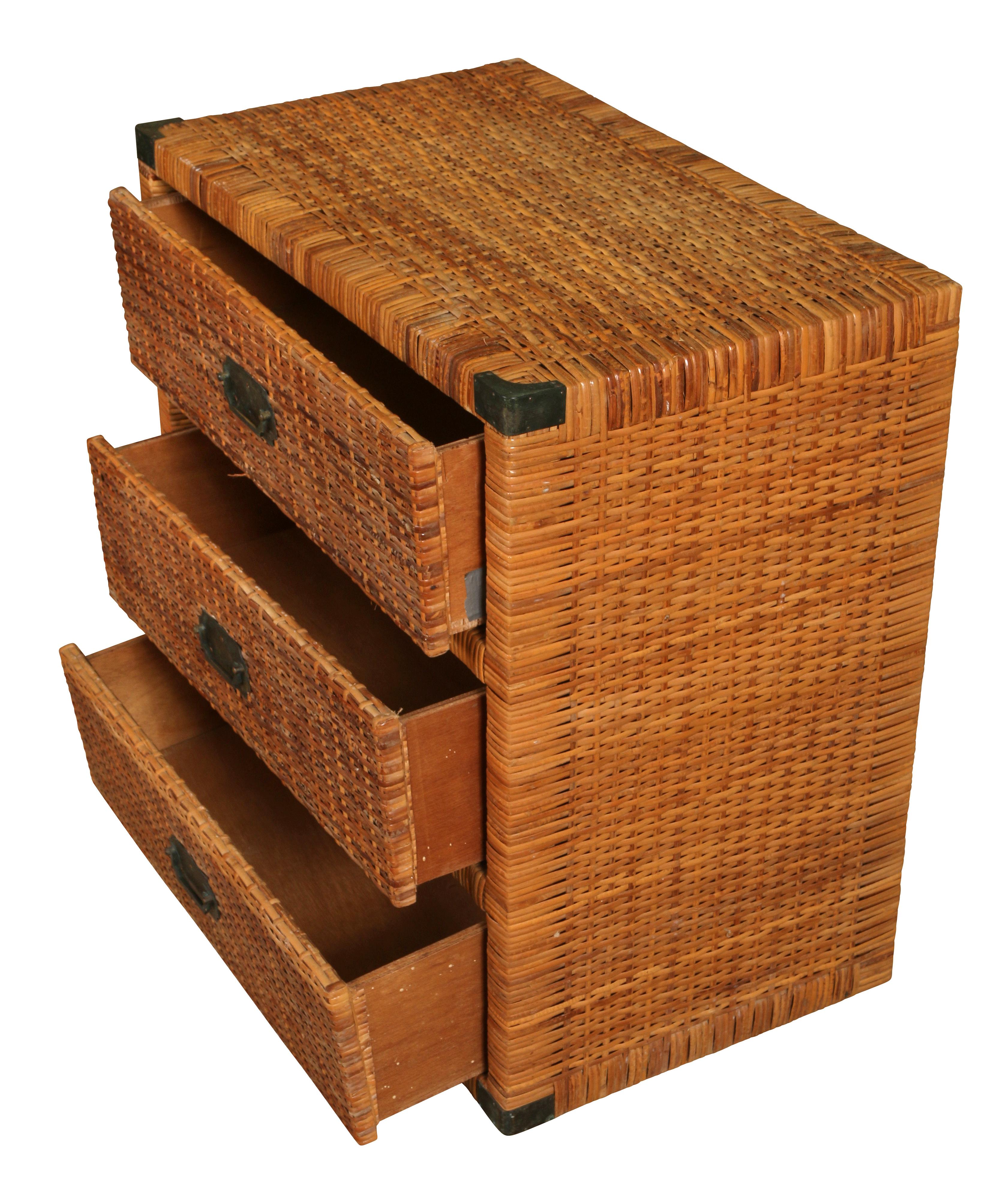 Pair of Rattan Chests 1