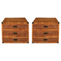Pair of Rattan Chests