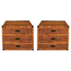 Pair of Rattan Chests