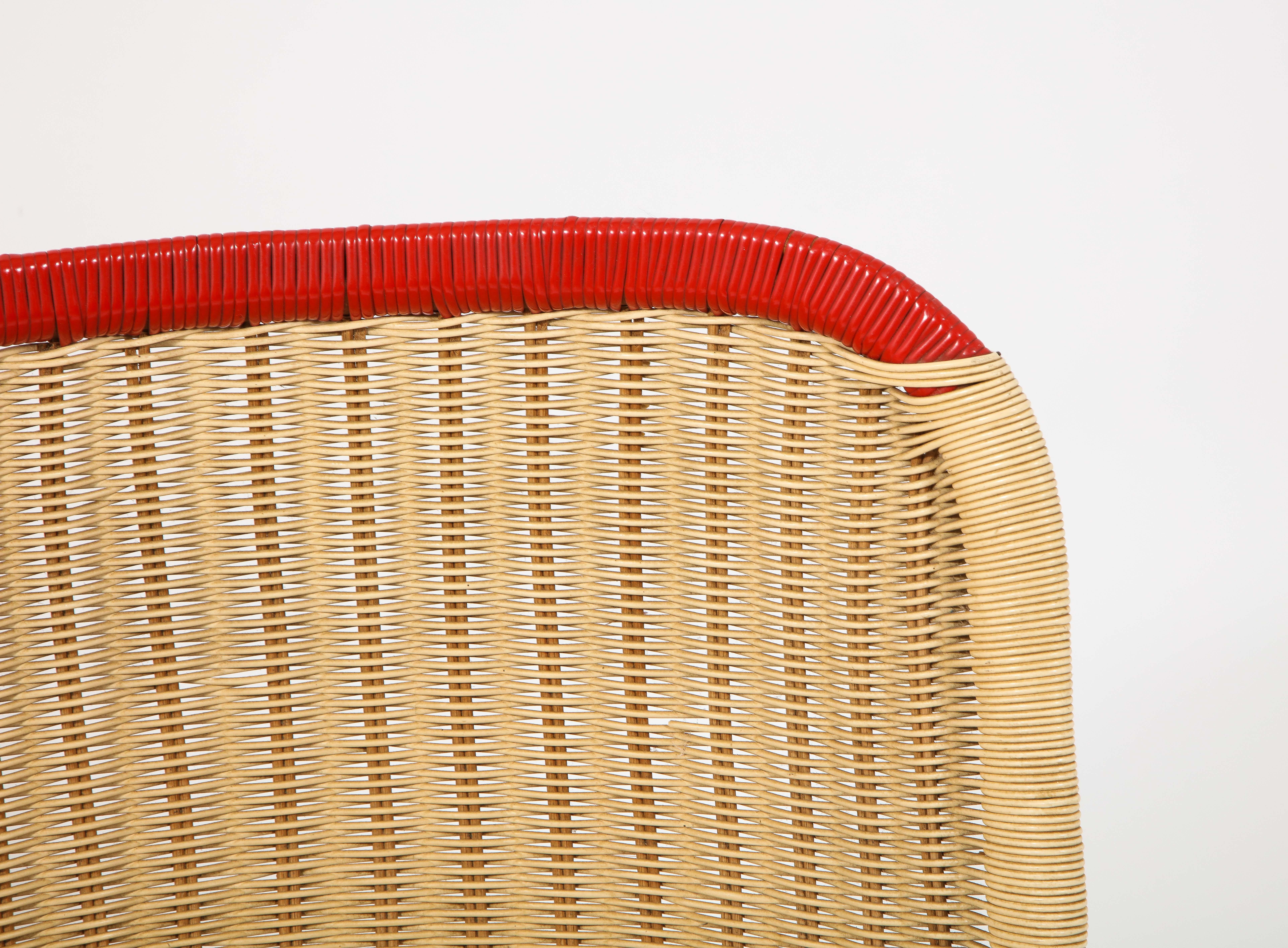 French Pair of Rattan 