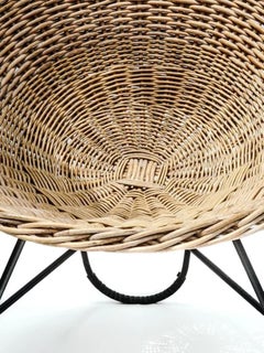 Pair of Rattan Cone Chairs