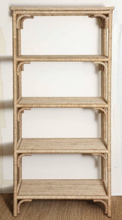 Pair of Rattan Étagères