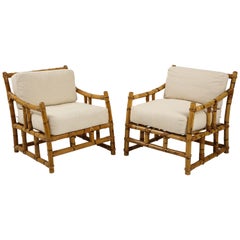 Pair of Rattan Fauteuils