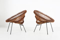 Pareja de sillones Lounge de ratán de Janine Abraham y Dirk Jan Rol, años 60