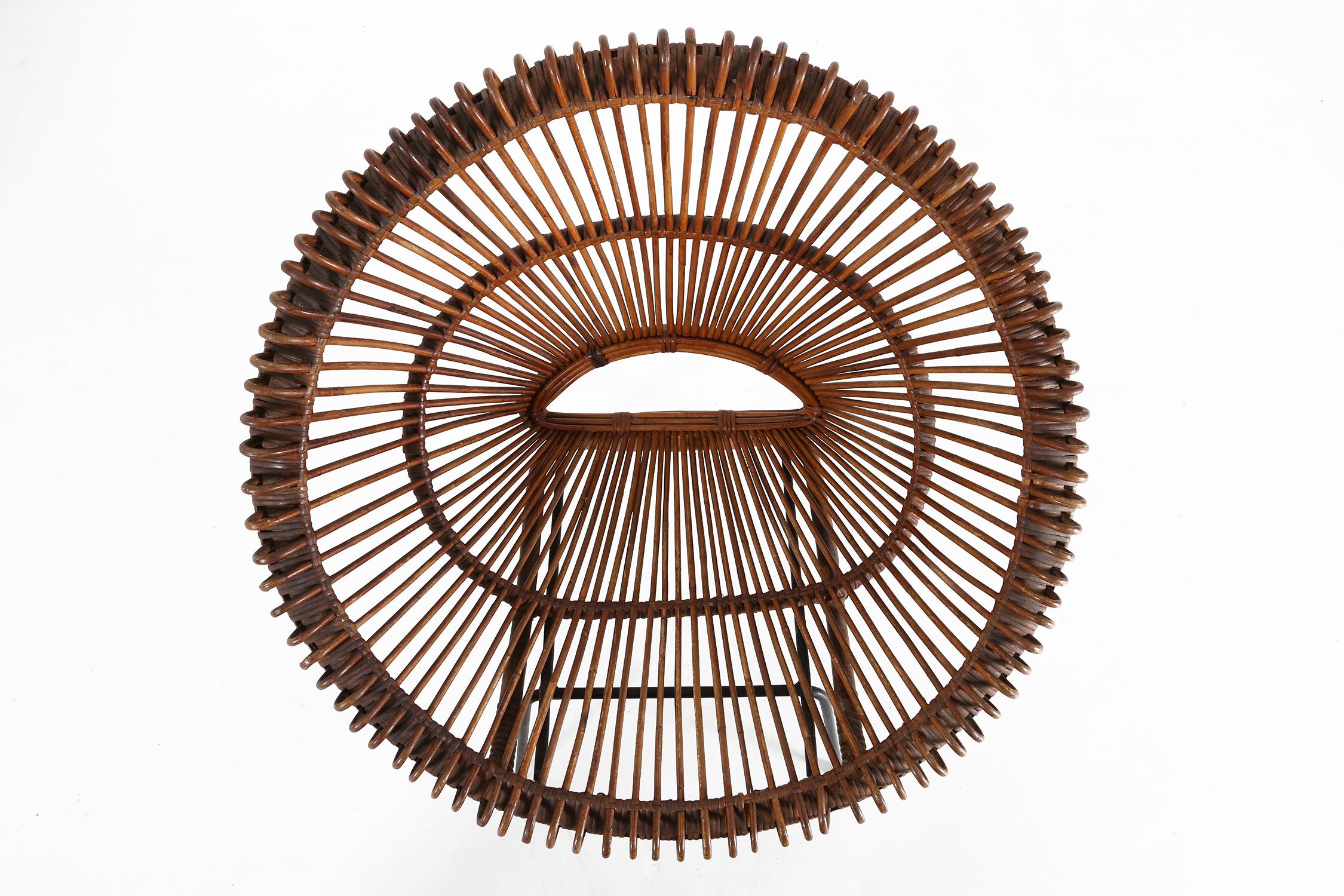 Coppia di poltrone da salotto in rattan di Janine Abraham and Dirk Jan Rol, anni '60 in vendita 1