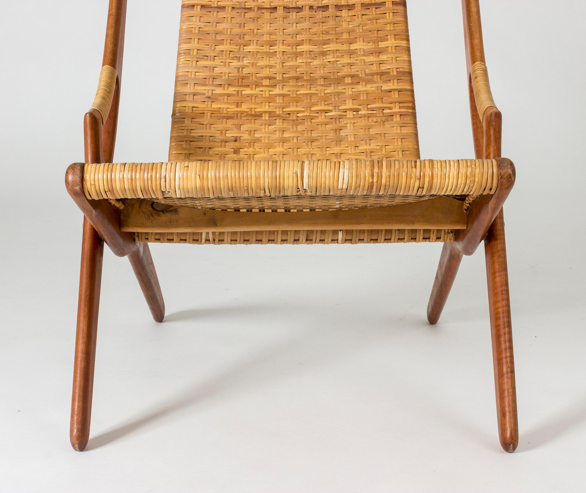 Pair of Rattan Lounge Chairs by Arne Hovmand Olsen 1