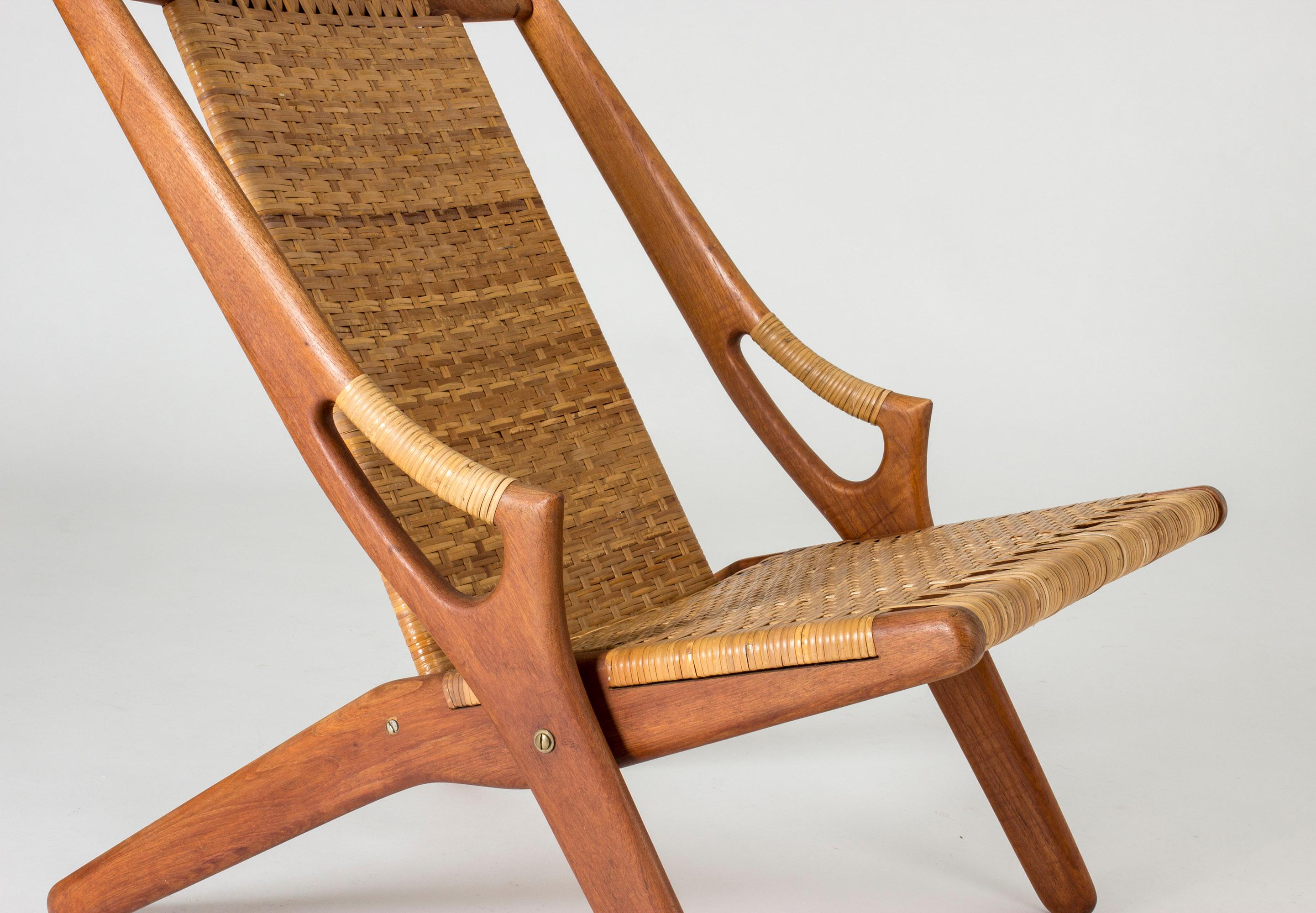 Pair of Rattan Lounge Chairs by Arne Hovmand Olsen 2