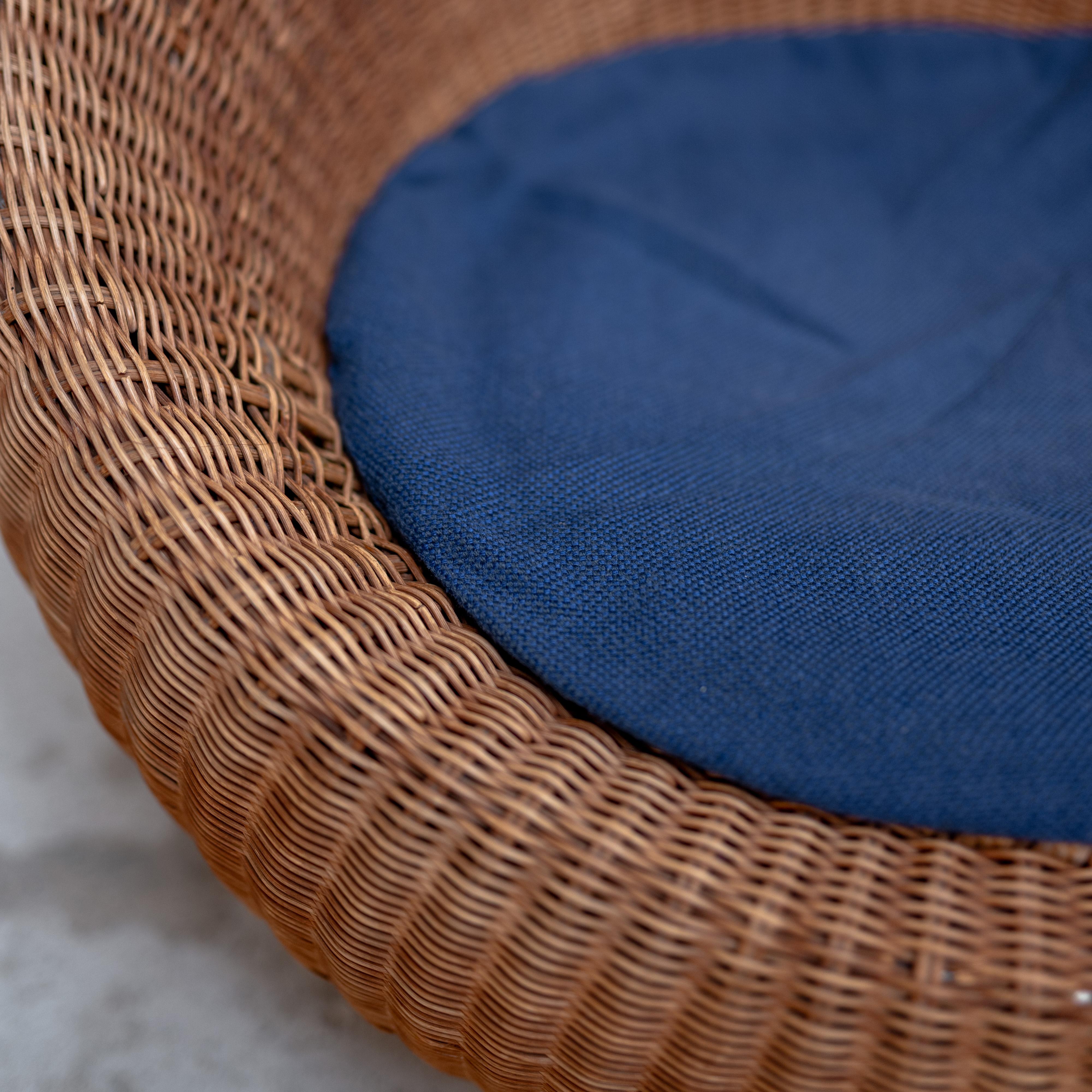 Paar Rattan-Loungesessel von Isamu Kenmochi, Japan, 1960er Jahre im Angebot 3