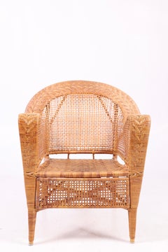 Pair of Rattan Lounge Chairs by Kay Fisker, 1950s