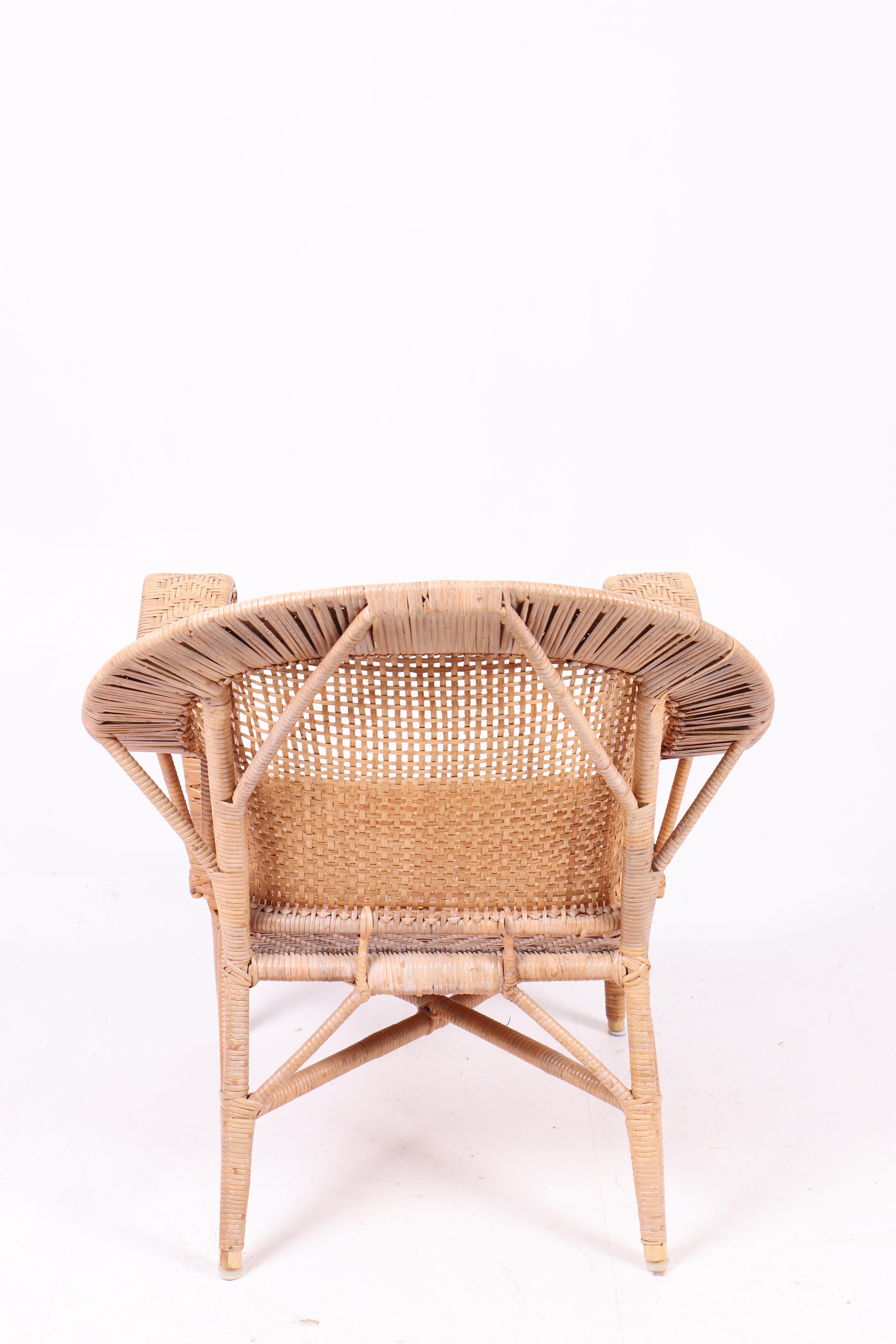 Cane Pair of Rattan Lounge Chairs by Kay Fisker, 1950s For Sale