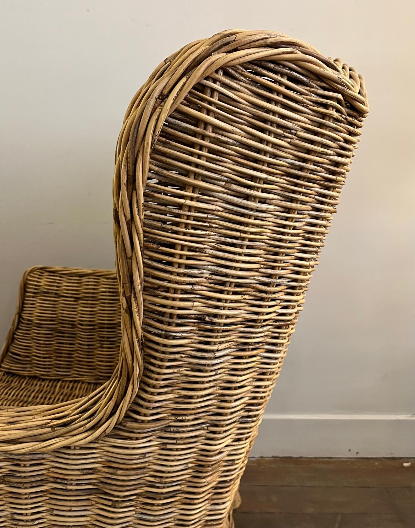 Pair of Rattan Lounge Chairs, France, 1970 5