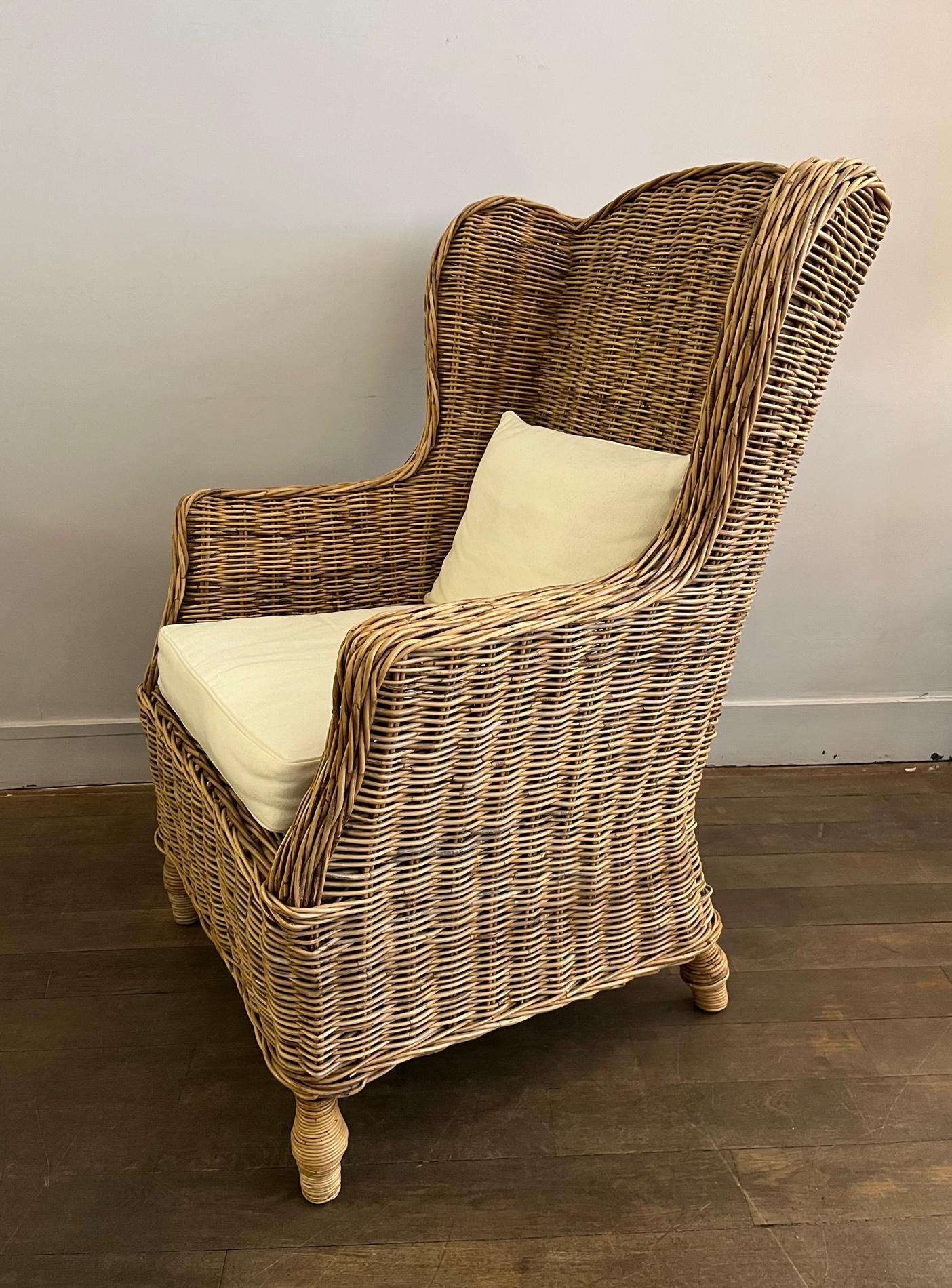 Pair of Rattan Lounge Chairs, France, 1970 In Good Condition In Paris, Ile-de-France