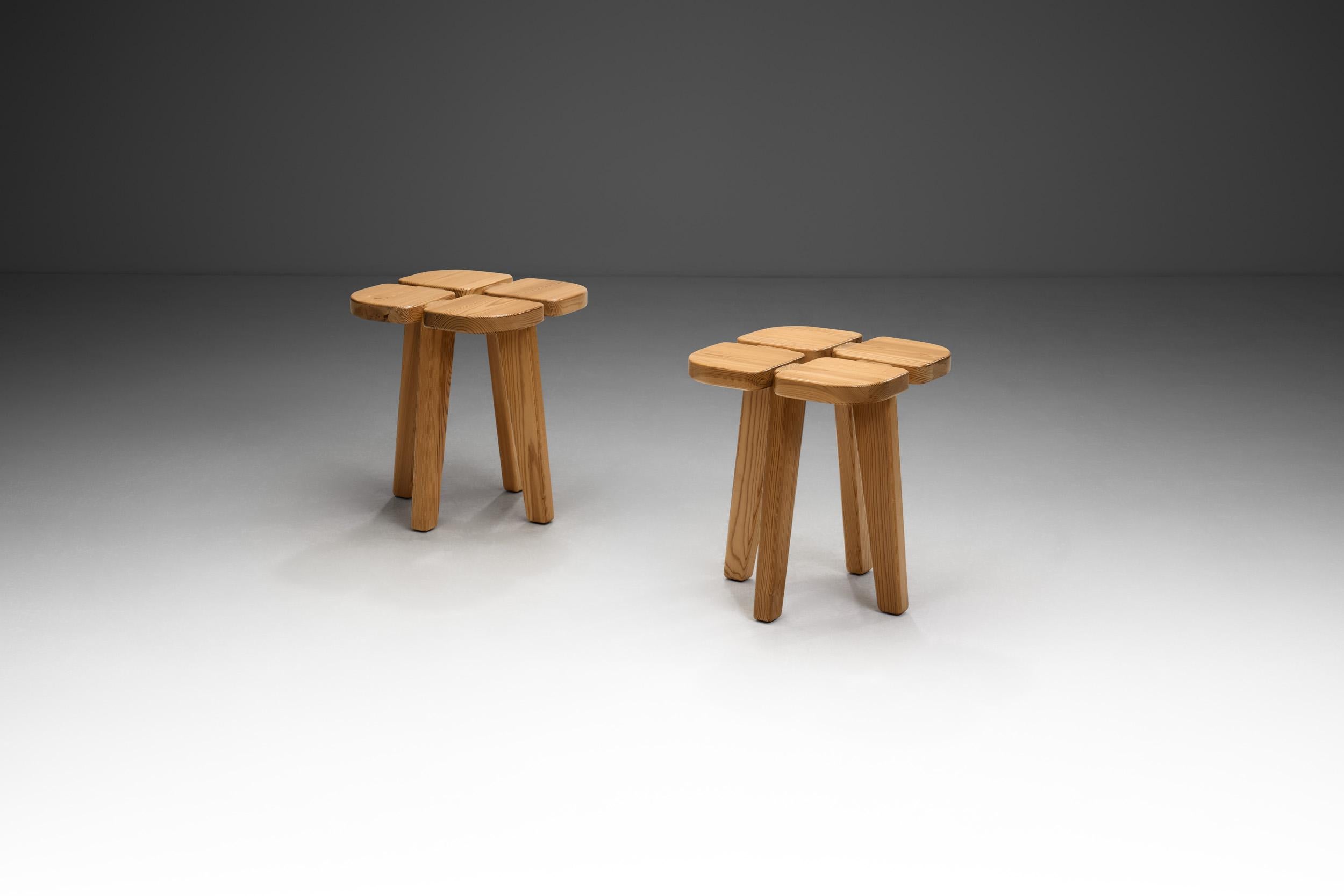 Paar Hocker „Apila“ von Rauni Peippo für Stockmann Orno, Finnland 1960er Jahre (Moderne der Mitte des Jahrhunderts) im Angebot
