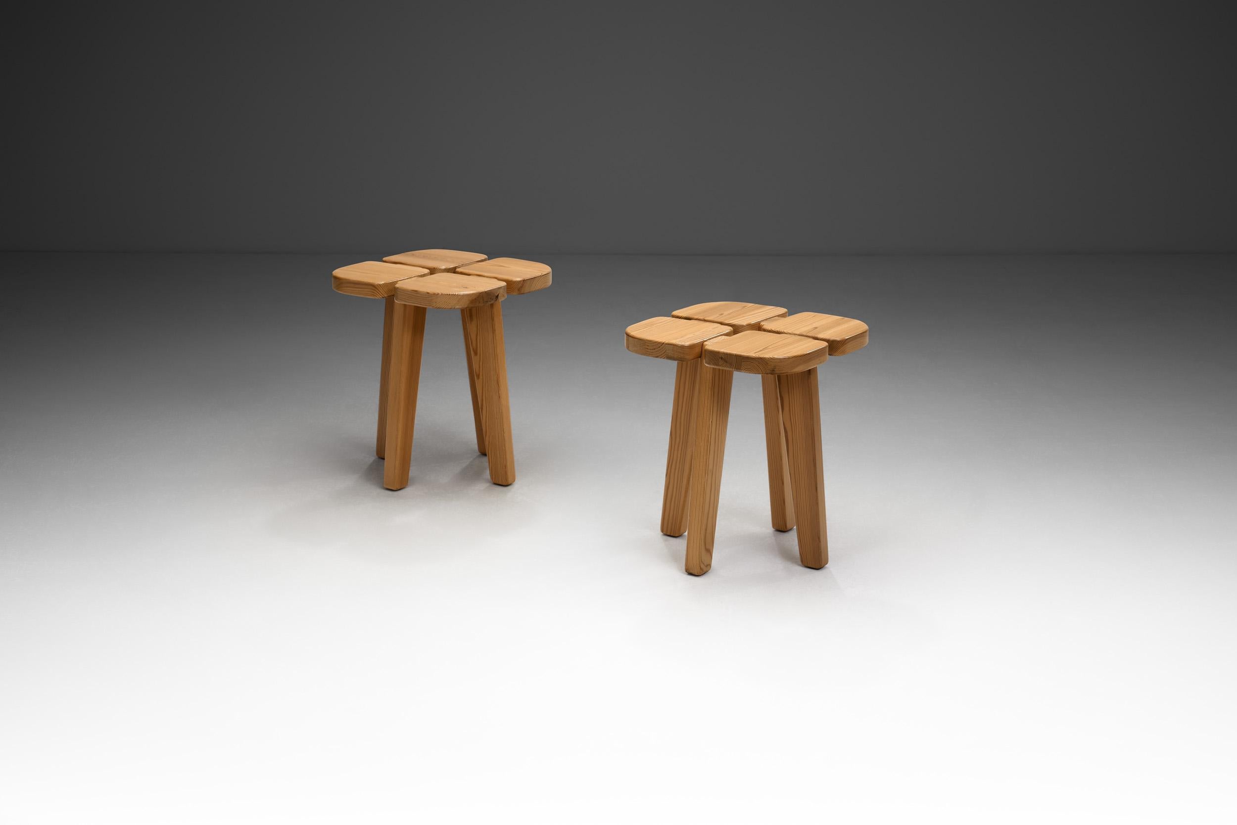 Paar Hocker „Apila“ von Rauni Peippo für Stockmann Orno, Finnland 1960er Jahre (Finnisch) im Angebot