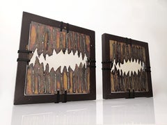Pair of Ravi Sing for Lightworks RR Brutalist Wall Sconces, 1980s