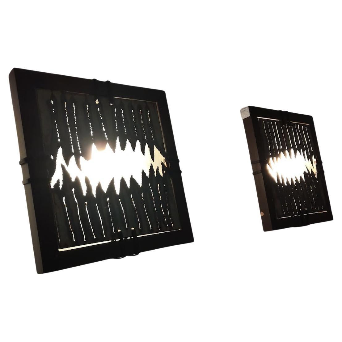 Zwei brutalistische Wandleuchten von Ravi Sing für Lightworks RR, 1980er Jahre im Angebot