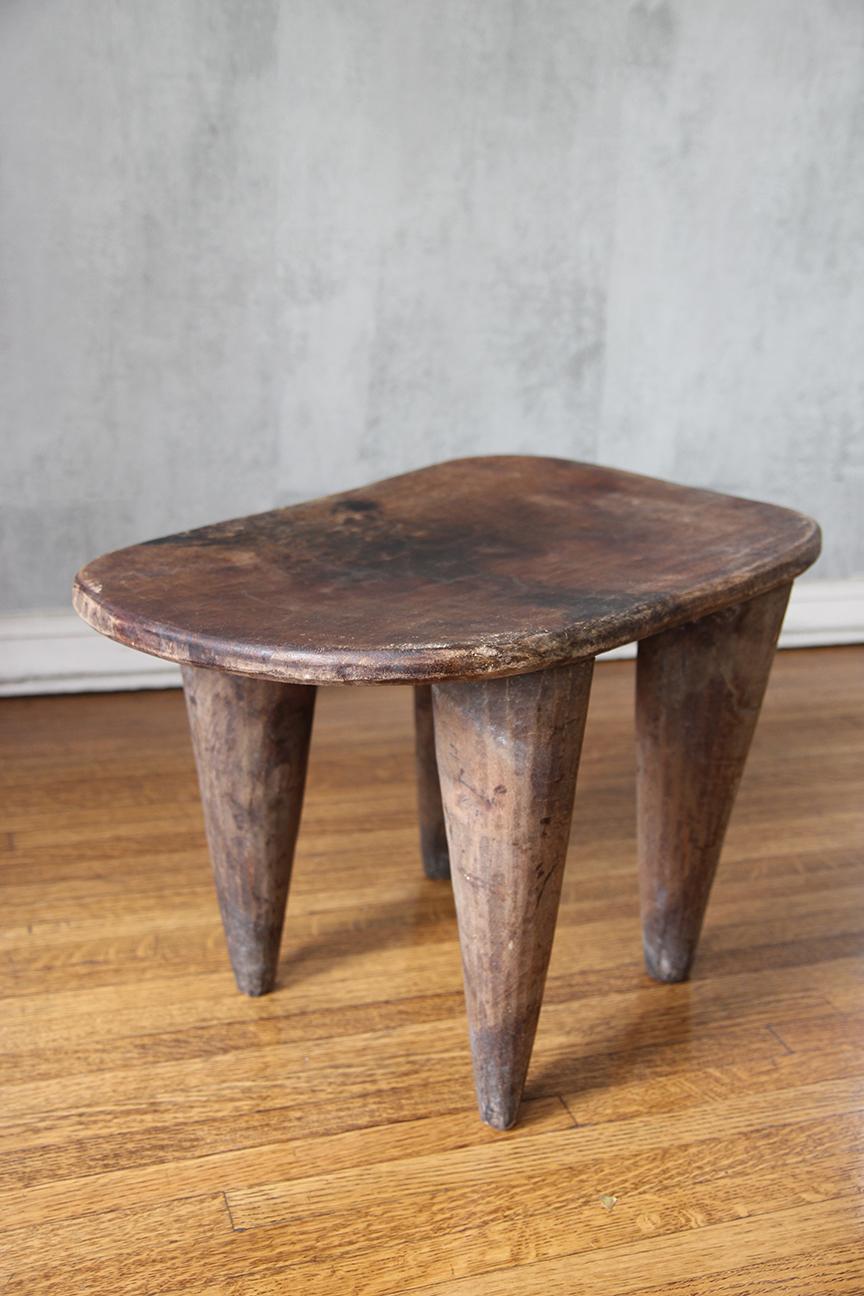 Pair of Raw African Senufo Large Side Tables  For Sale 2