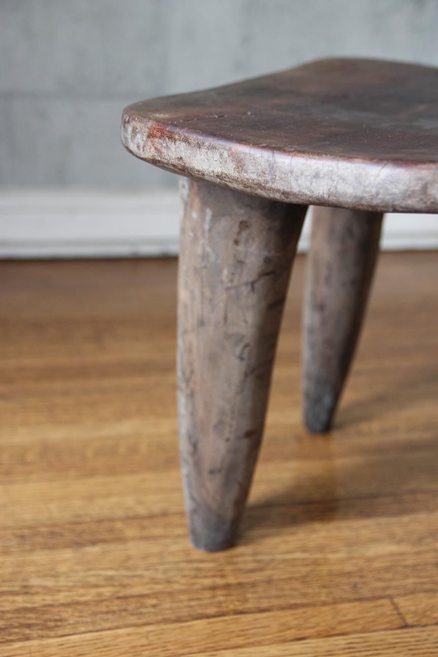 Pair of Raw African Senufo Large Side Tables For Sale 5