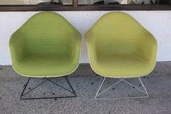 Pair of Ray & Charles Eames Fabric Fiberglass Shell Chairs