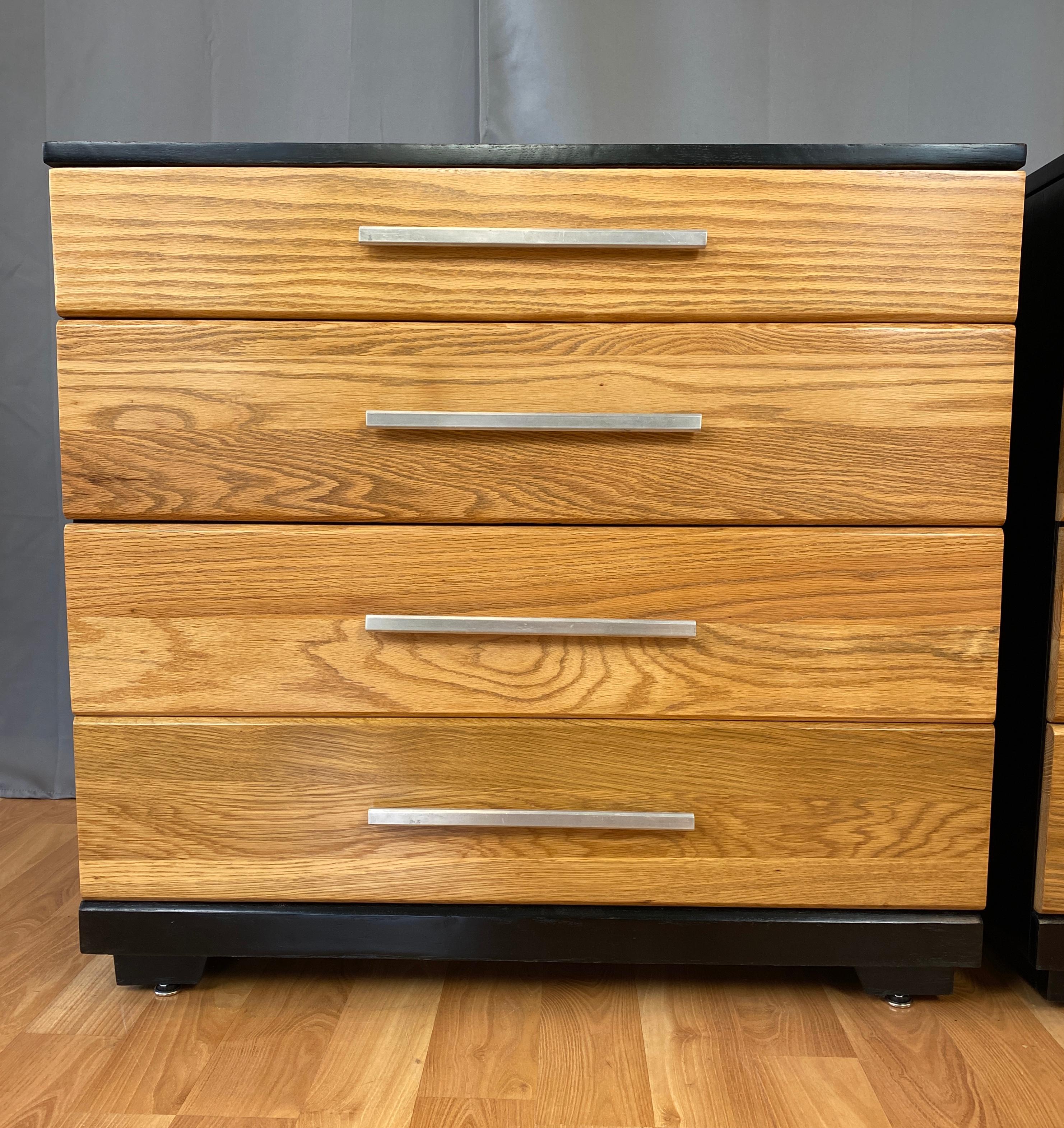 Pair of Raymond Loewy for Mengel, Oak and Ebonized Dressers In Good Condition In San Francisco, CA